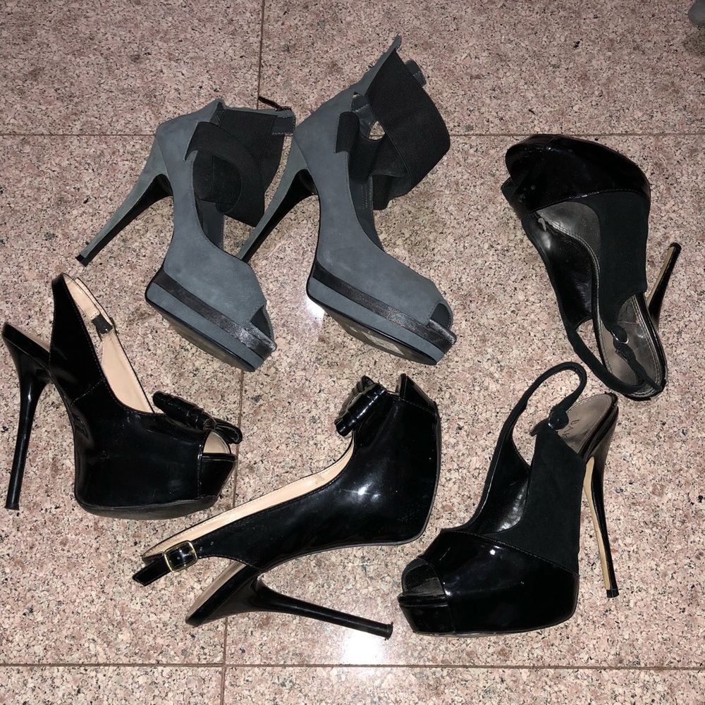 • 3 PAIRS OF HEELS •